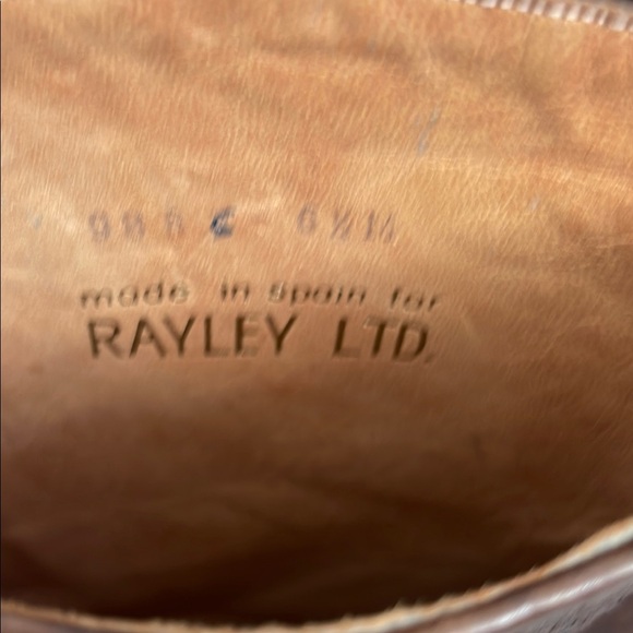 Made In Spain for RAYLEY LTD. Woven Brown Heeled Boots with Chunky High Heels - Picture 5 of 16